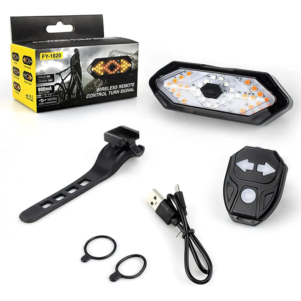 Kit Profesional de Luces Direccionales para Bicicleta de Alta Visibilidad + Control Remoto