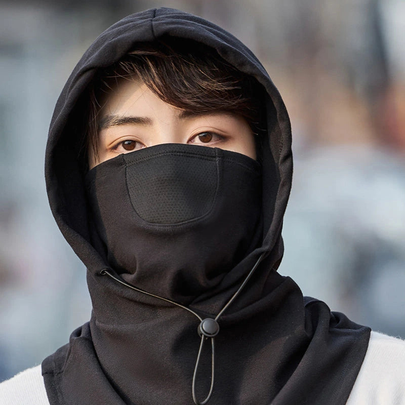Capucha Impermeable Con Máscara Facial y Filtro De Aire