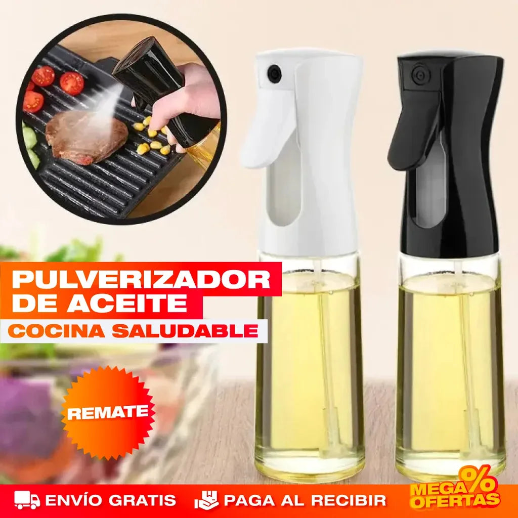 Botella Rociadora Multiusos de Aceite en Spray + Guia de Recetas con 100 Platillos 📝