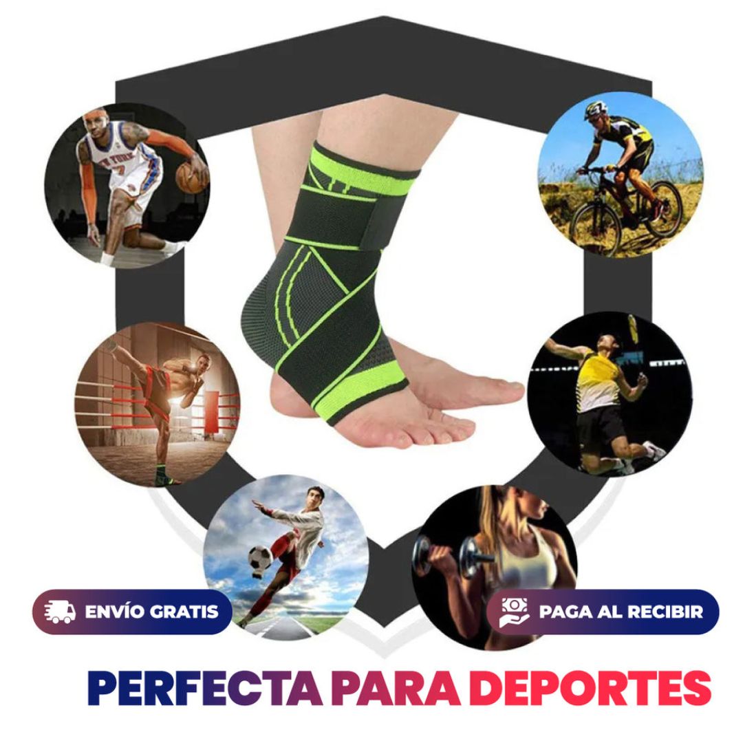 2 Tobilleras Ortopédicas Multiajustables con Vendaje Terapéutico + Guía Profesional de Fisioterapia Deportiva