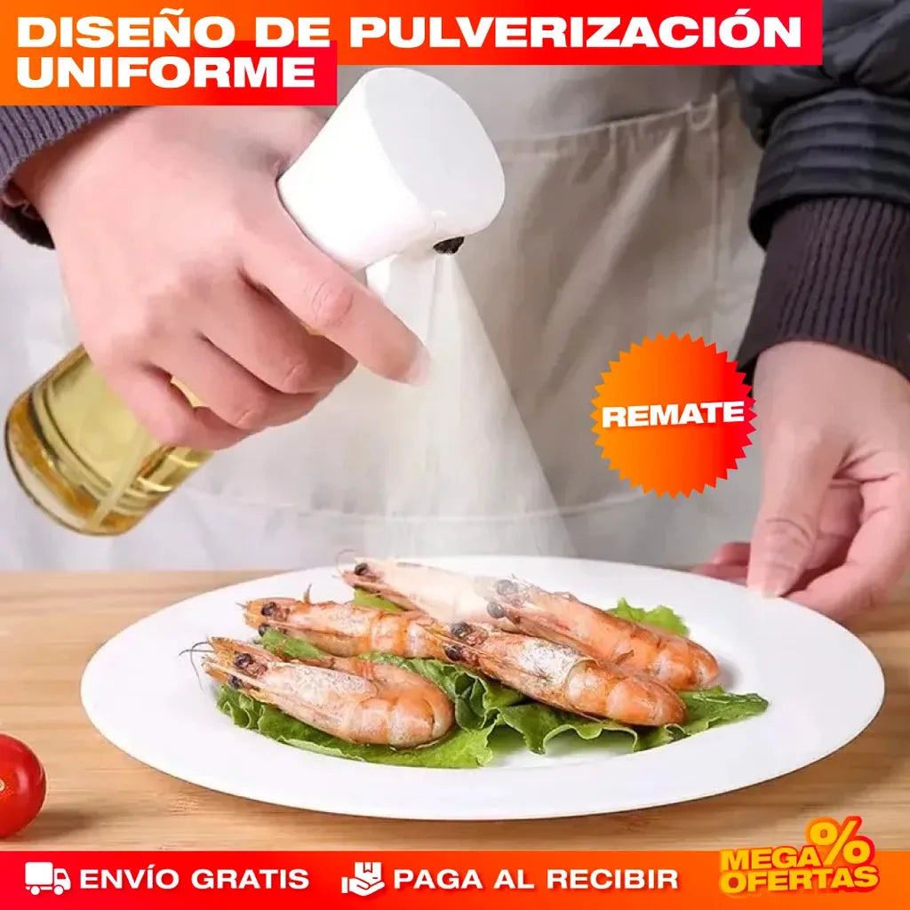 Botella Rociadora Multiusos de Aceite en Spray + Guia de Recetas con 100 Platillos 📝