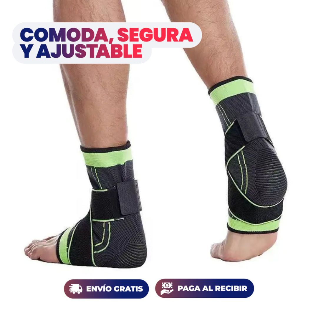 2 Tobilleras Ortopédicas Multiajustables con Vendaje Terapéutico + Guía Profesional de Fisioterapia Deportiva