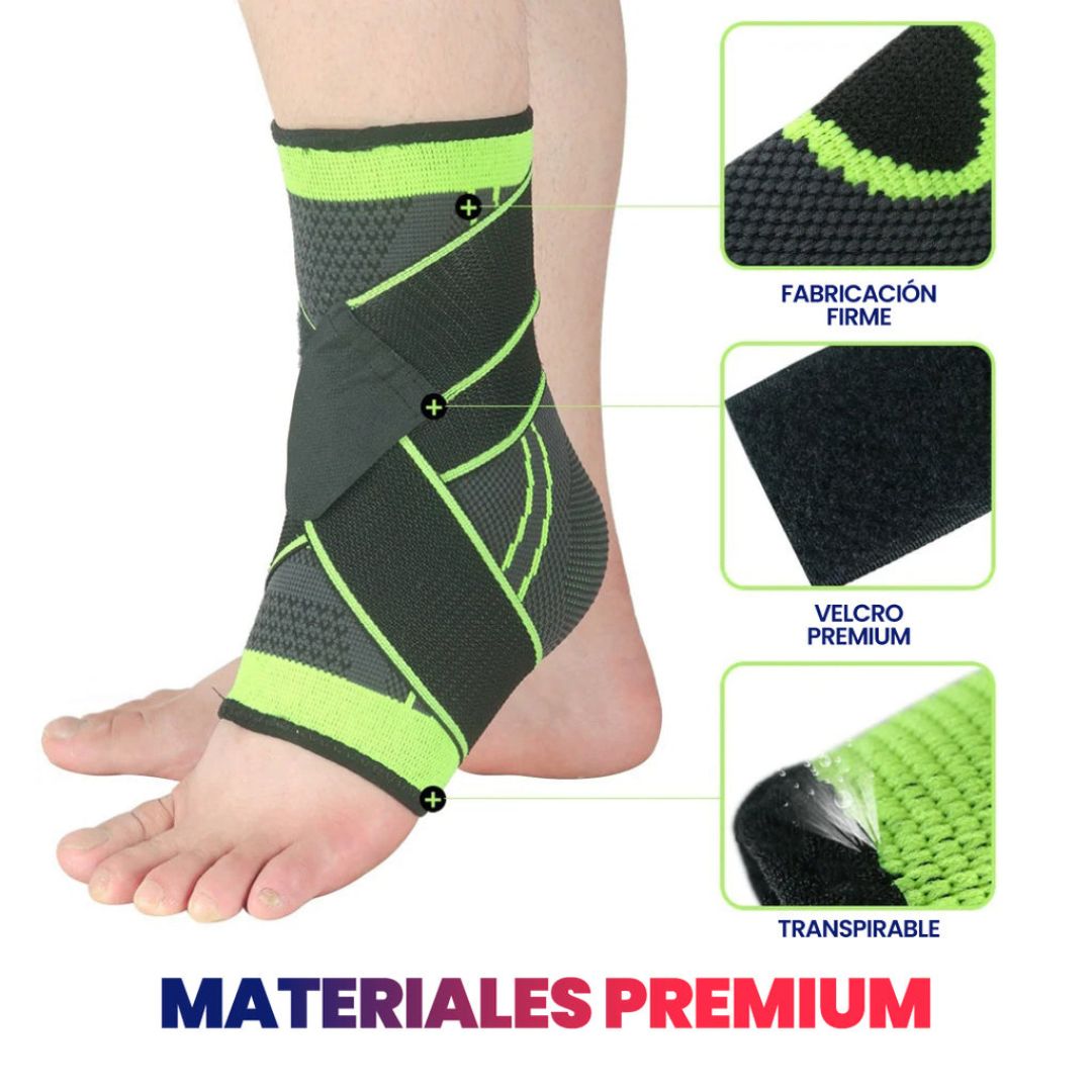 2 Tobilleras Ortopédicas Multiajustables con Vendaje Terapéutico + Guía Profesional de Fisioterapia Deportiva