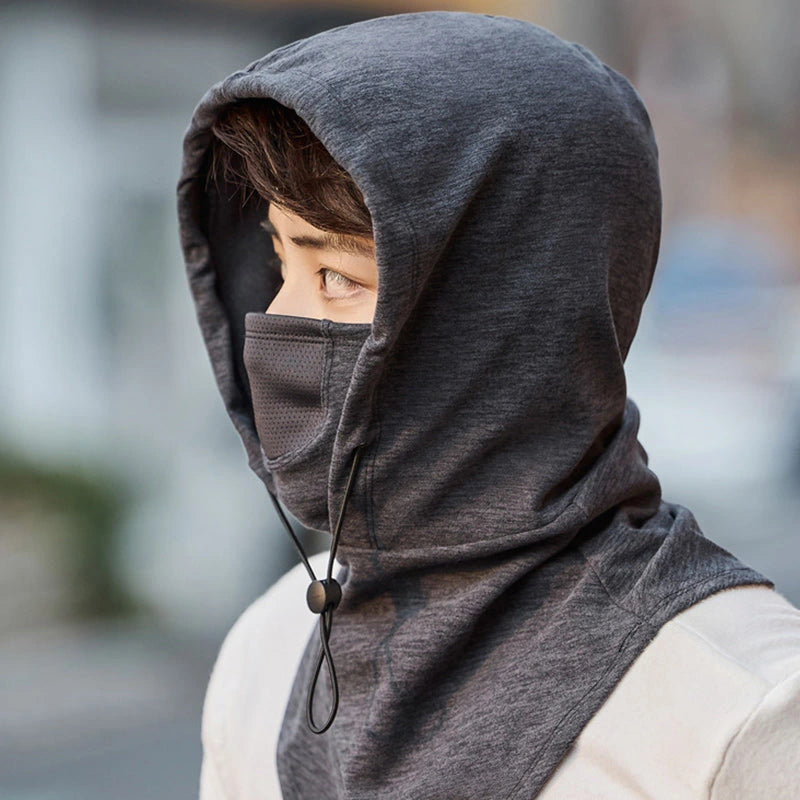 Capucha Impermeable Con Máscara Facial y Filtro De Aire