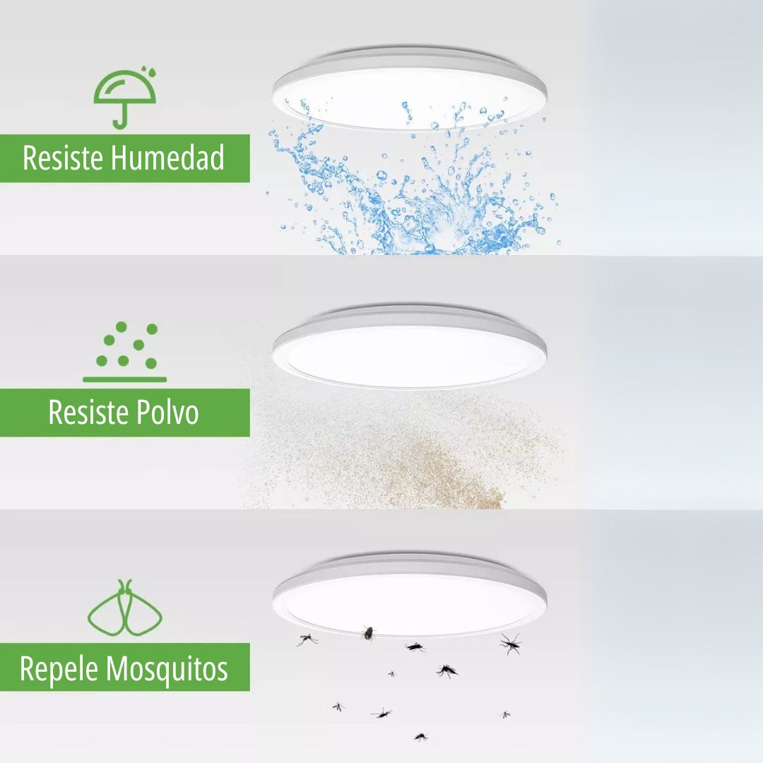 Lampara de Techo de Lujo con 3 Modos de Luz Ajustables al Ambiente