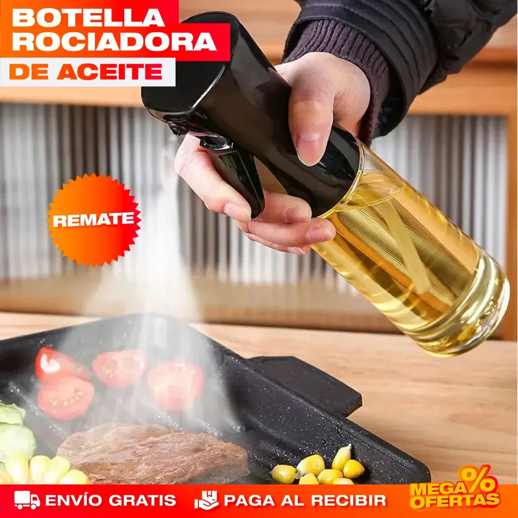 Botella Rociadora Multiusos de Aceite en Spray + Guia de Recetas con 100 Platillos 📝