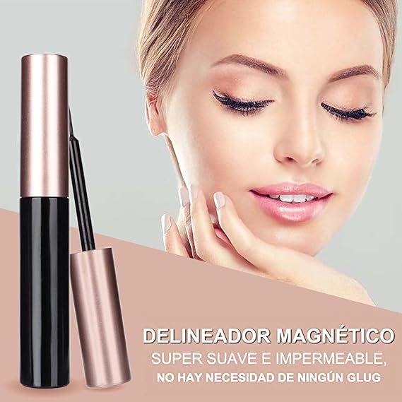 Set de Pestañas Profesional Magnéticas + Pinza de Aplicación
