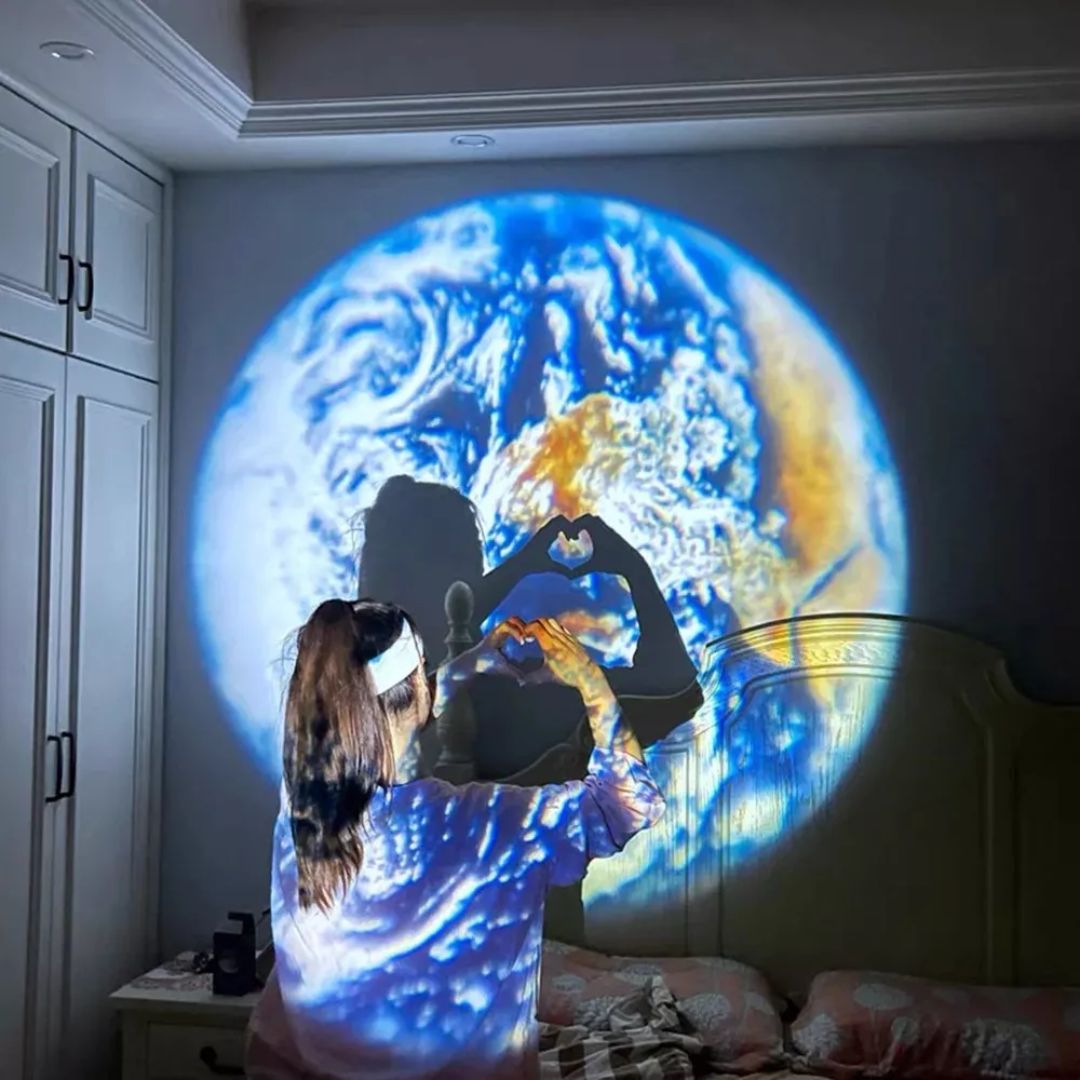 Proyector Inalámbrico Inteligente de Estrellas y Planetas para Dormir