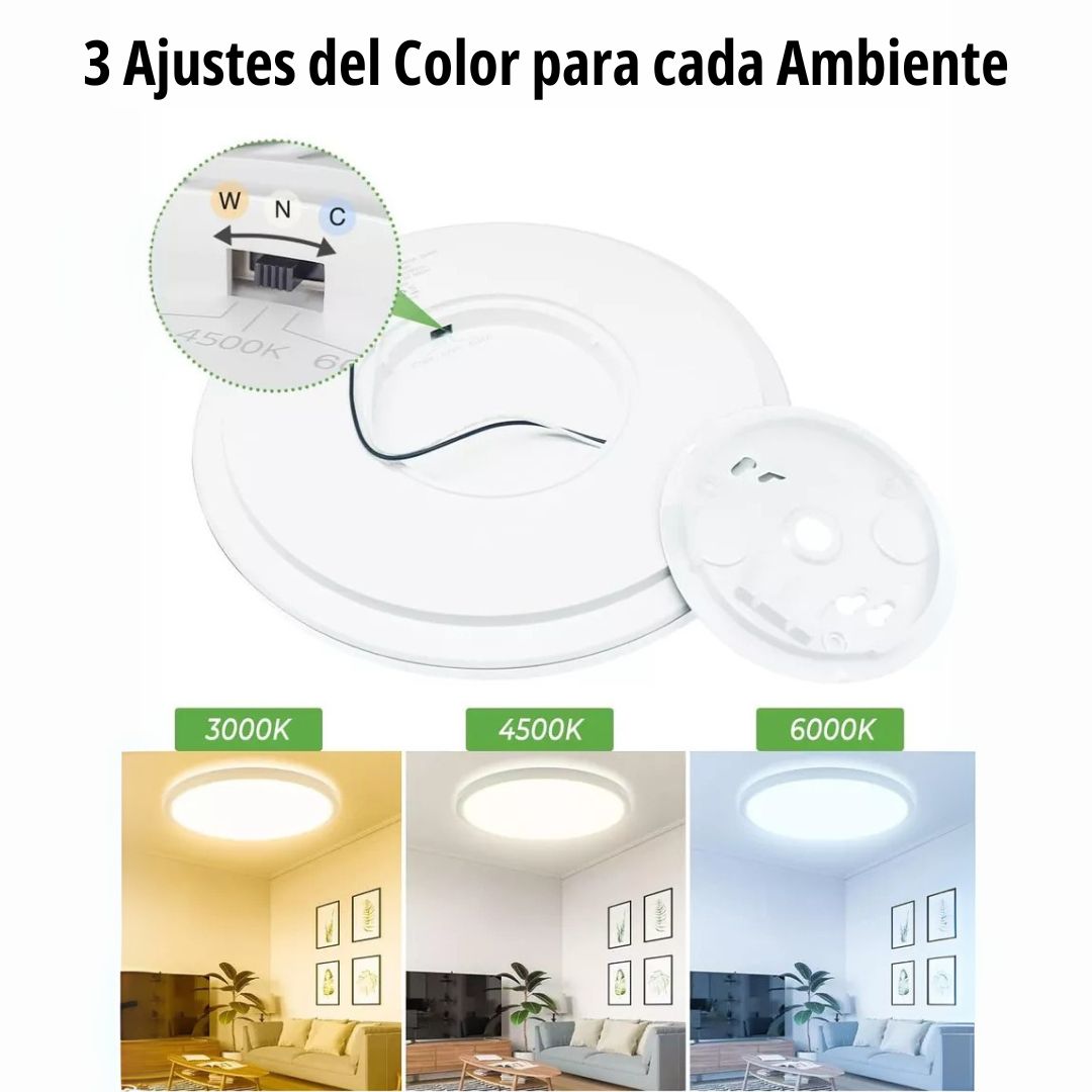 Lampara de Techo de Lujo con 3 Modos de Luz Ajustables al Ambiente