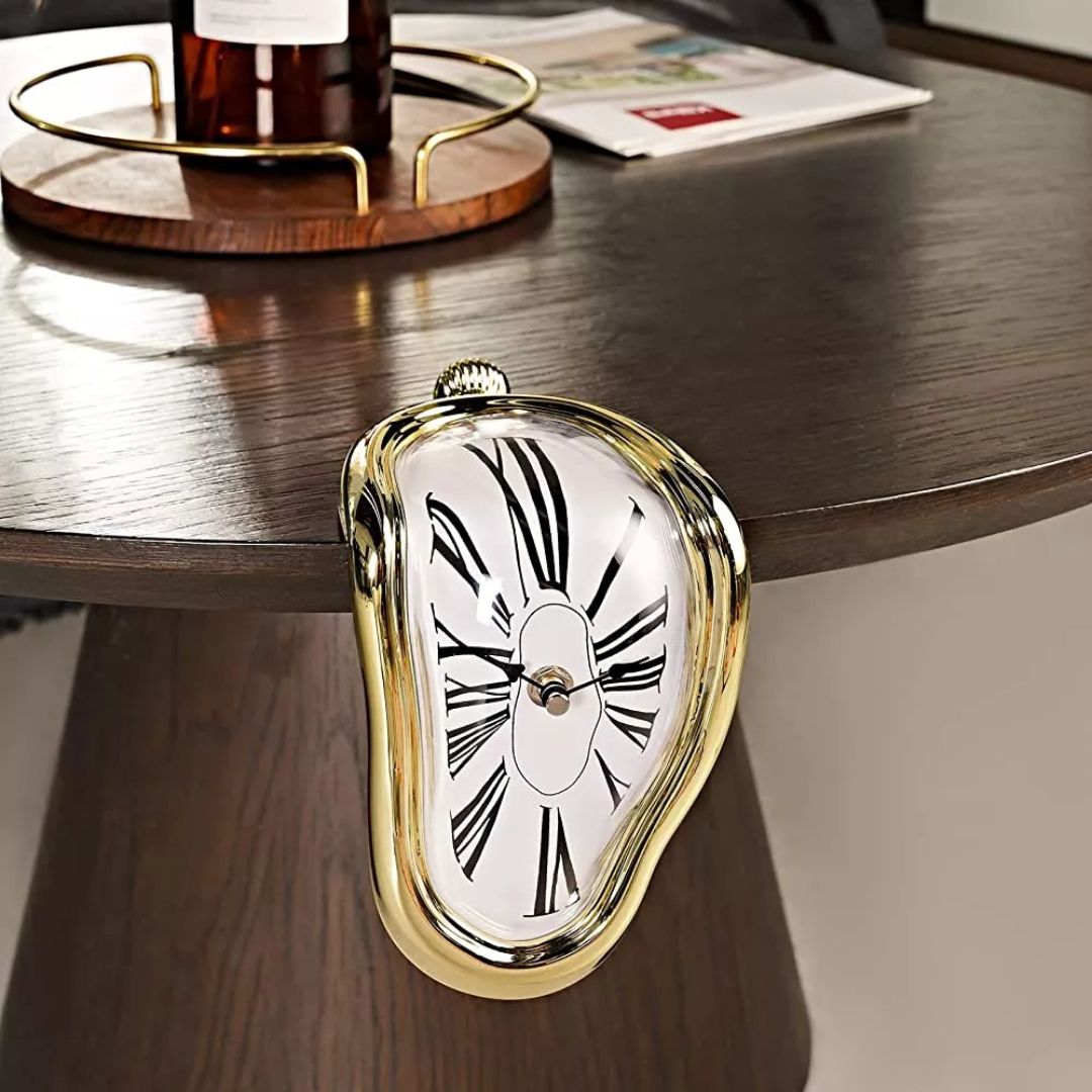Reloj Derretido Funcional de Decoración con Acabados de Lujo