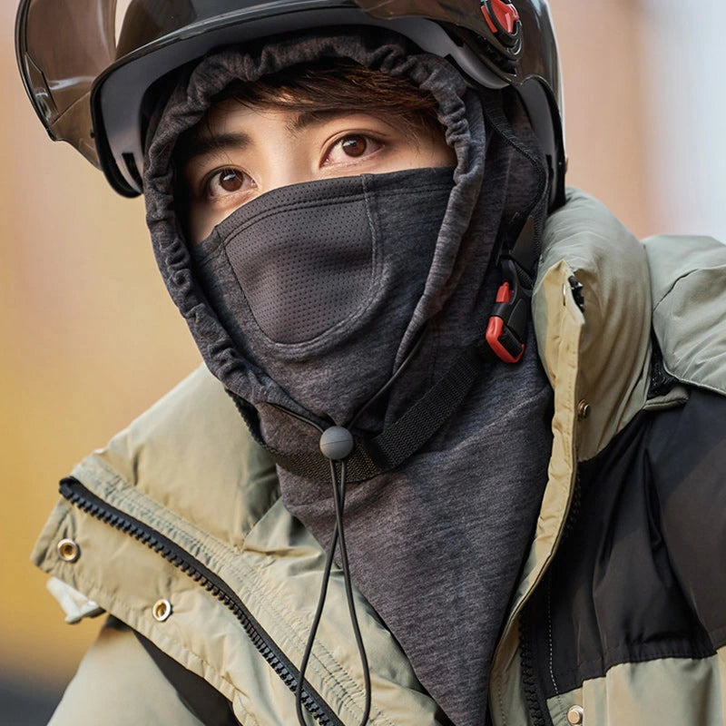 Capucha Impermeable Con Máscara Facial y Filtro De Aire