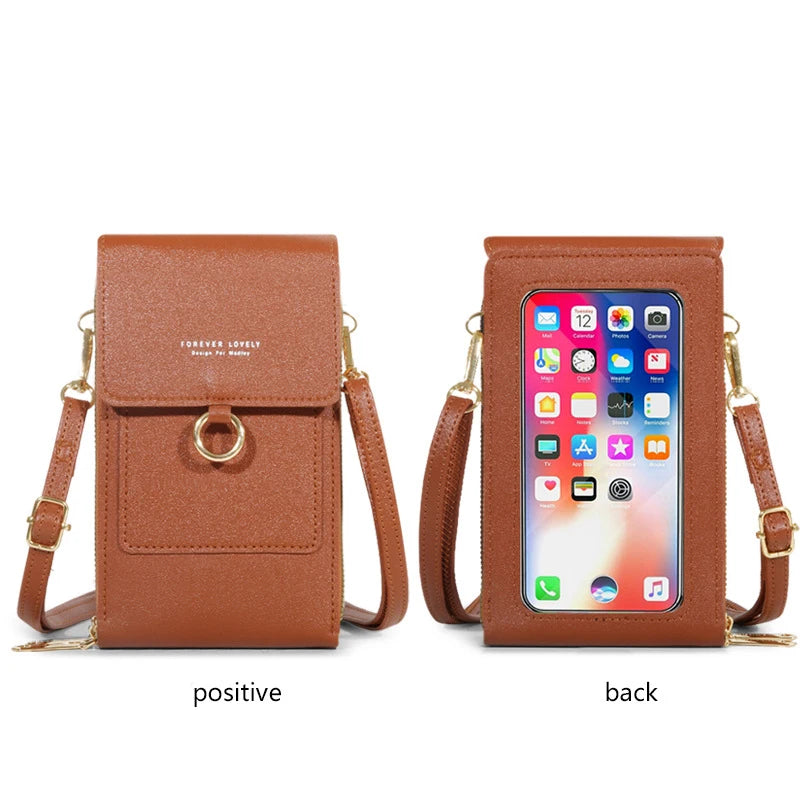 Bolso Cartera Porta Celulares 100% Cuero