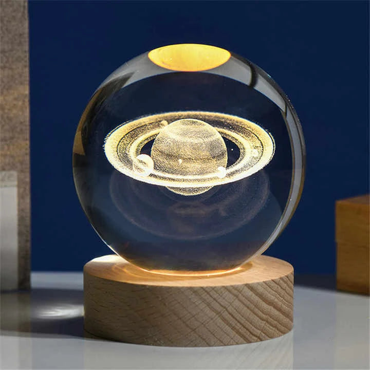 Lampara Esfera LED con Motivos Espaciales de Alta Intensidad