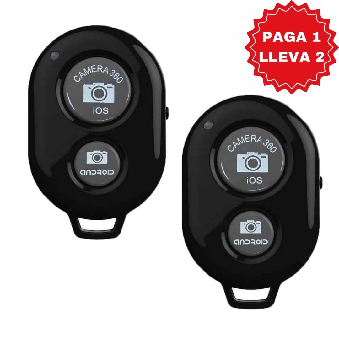 2 Controles Remotos Universales para Selfie Bluetooth en Android y Iphone
