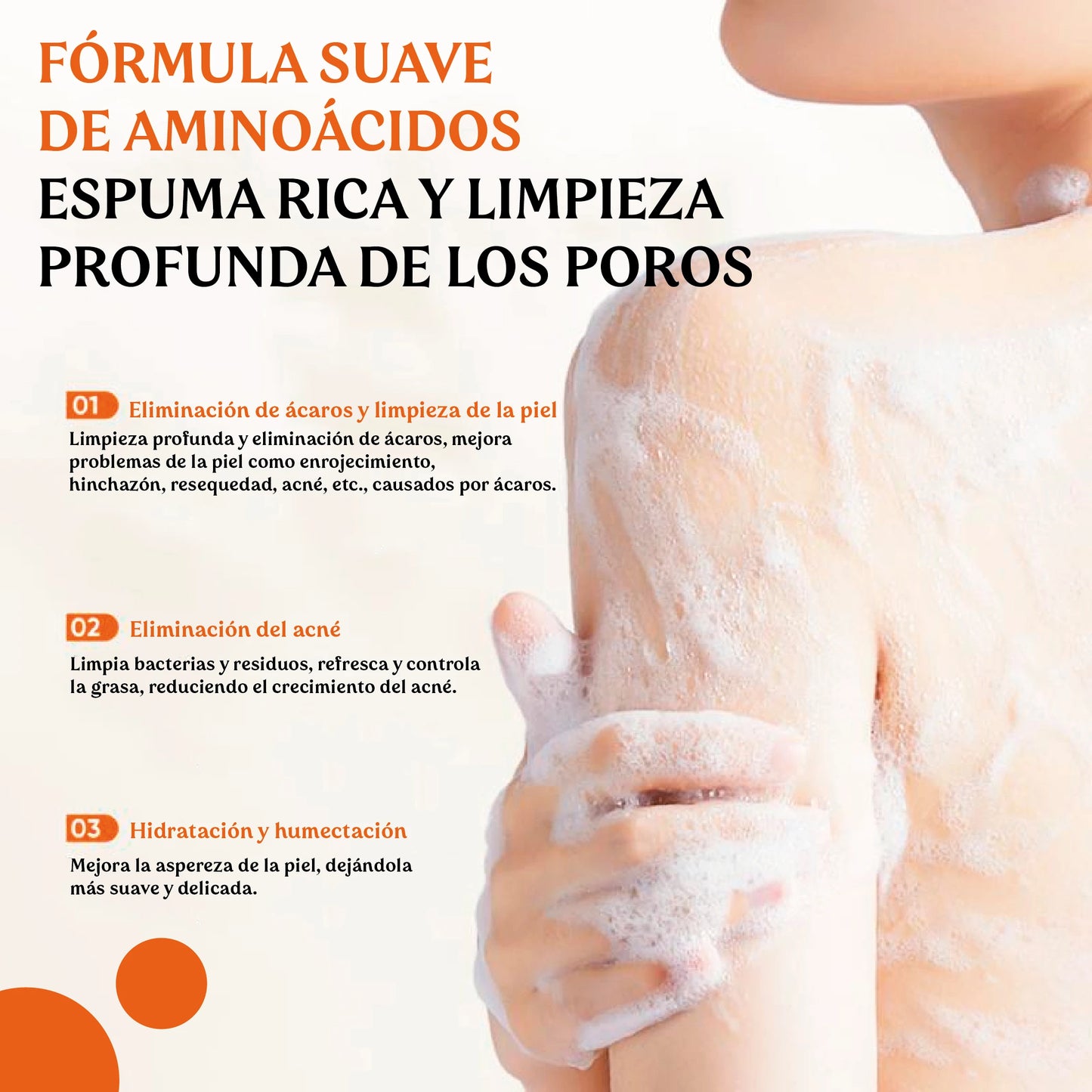 Gel especializado para eliminar el acné corporal