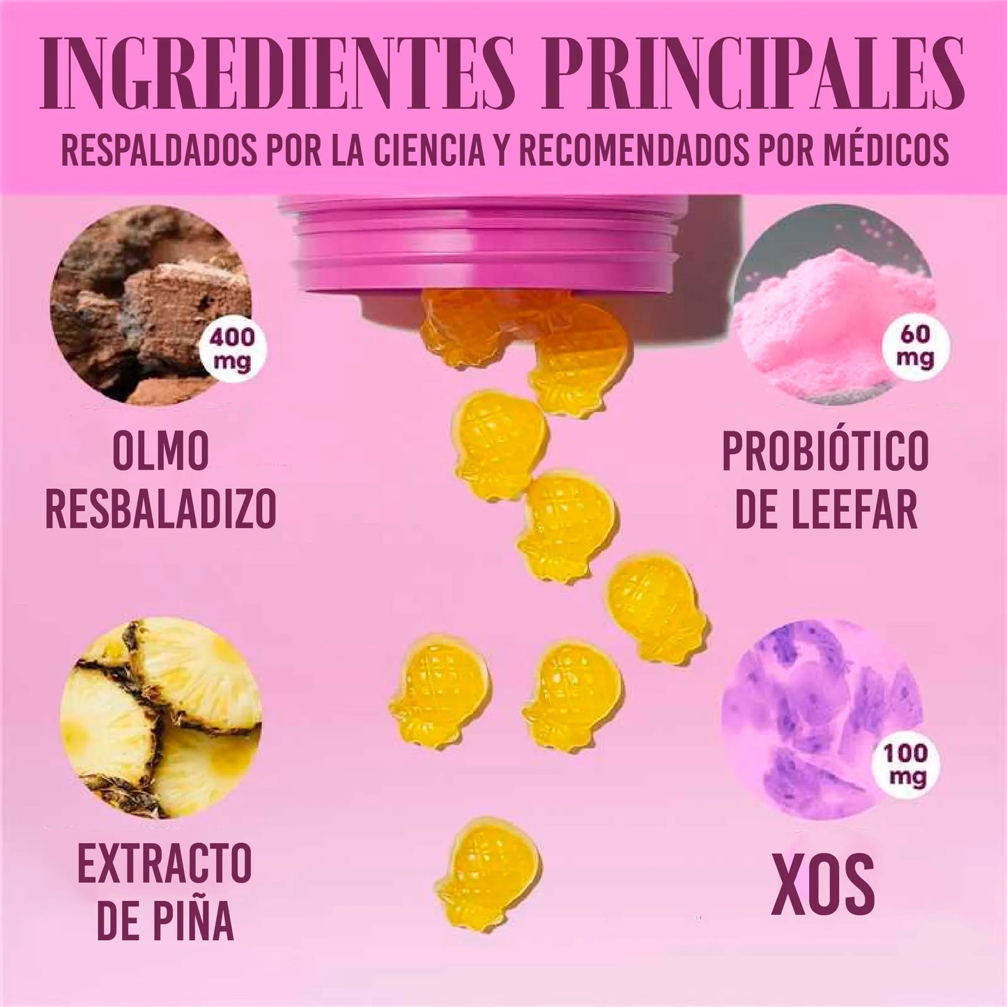 Gomitas con probióticos femeninos Equilibrio íntimo