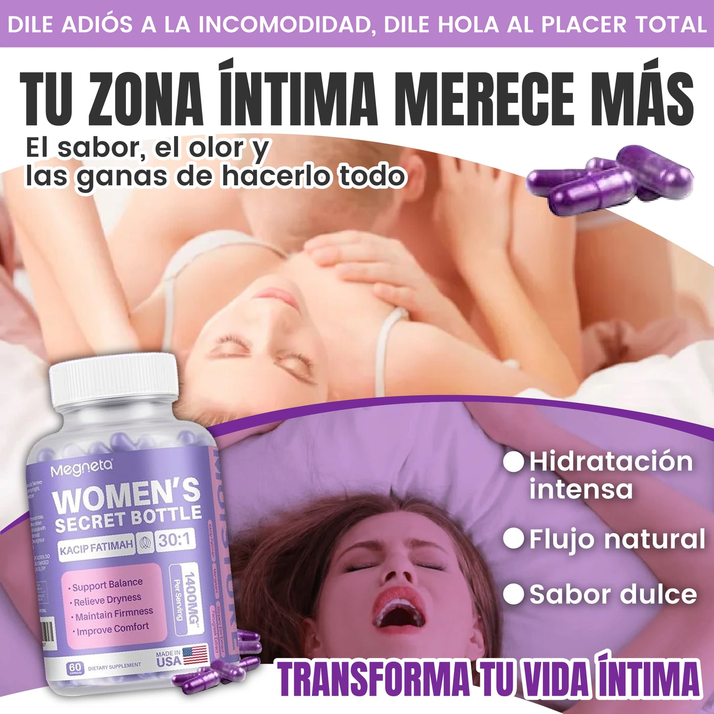 Cápsulas Hidratantes para zona intimas mujeres