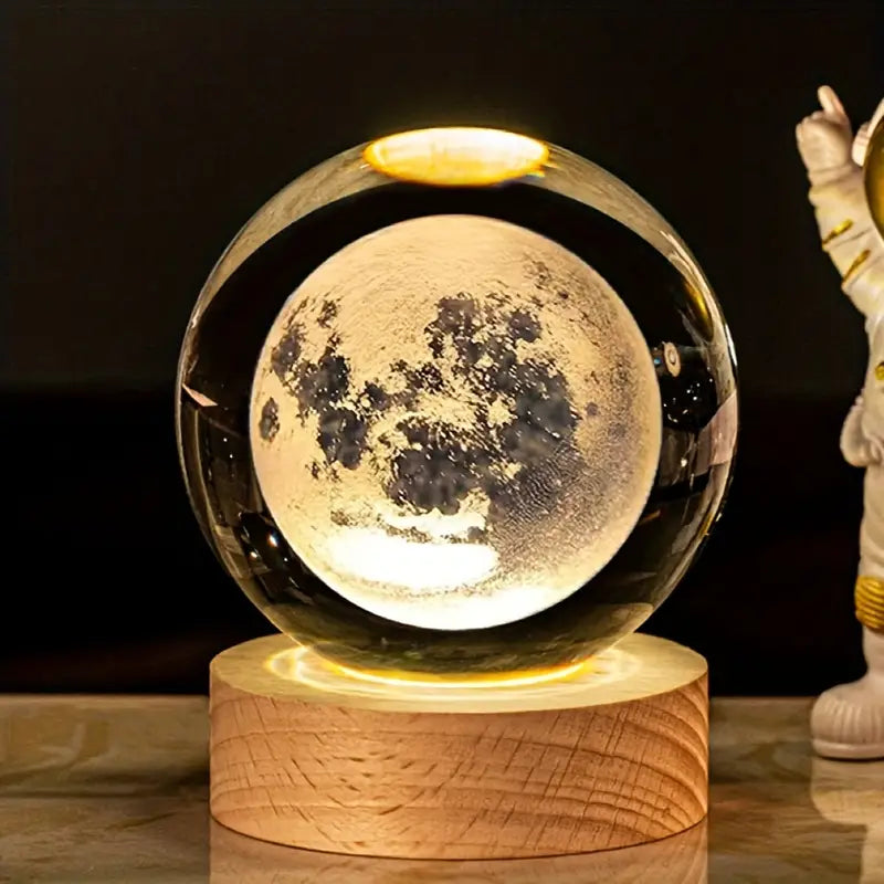 Lampara Esfera LED con Motivos Espaciales de Alta Intensidad
