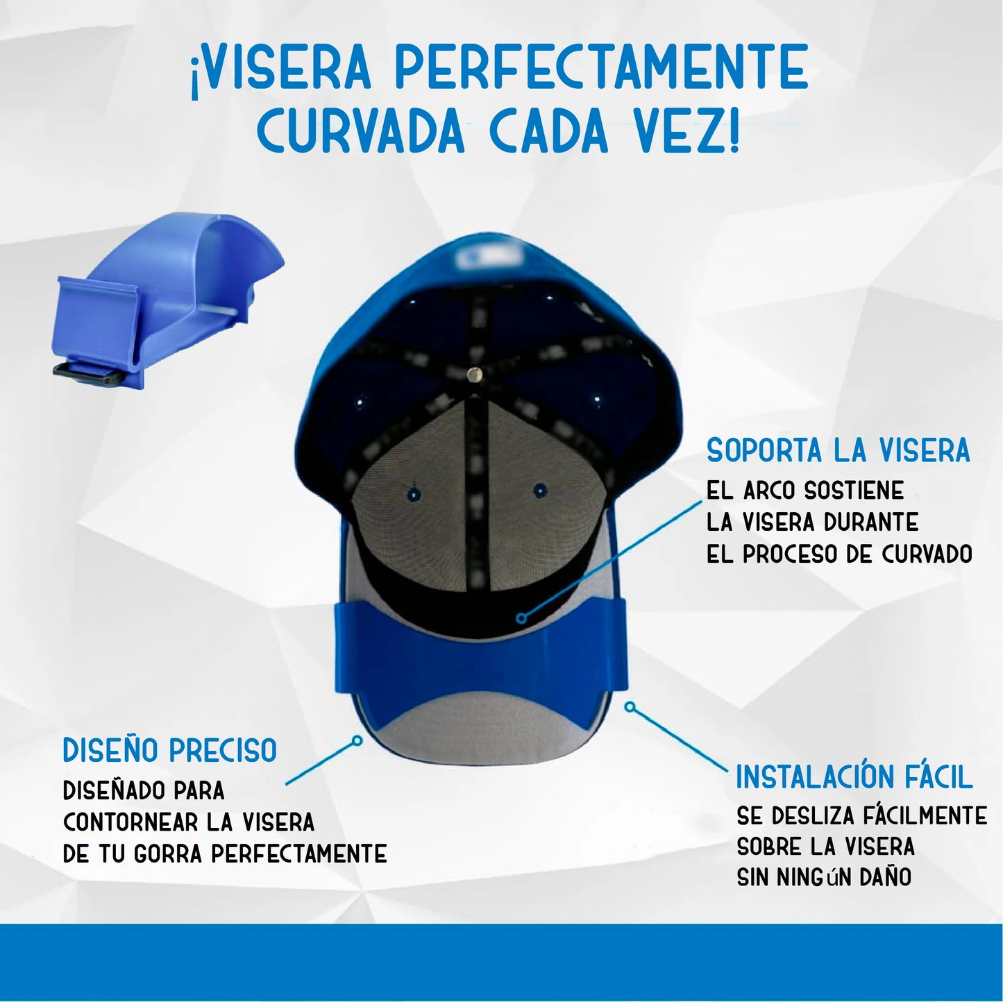 Moldeador profesional para curva de gorra