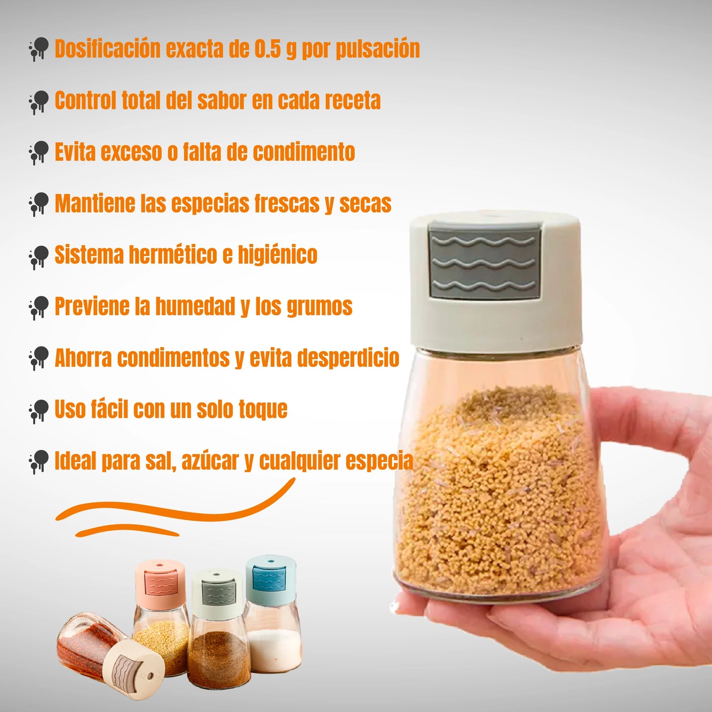 Juego de 4 Dispensadores de Cocina Premium