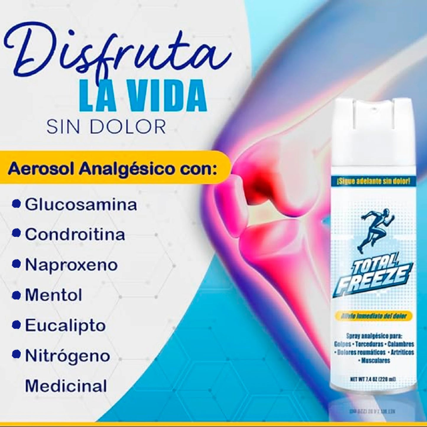 Spray frío analgésico para Alivio muscular inmediato