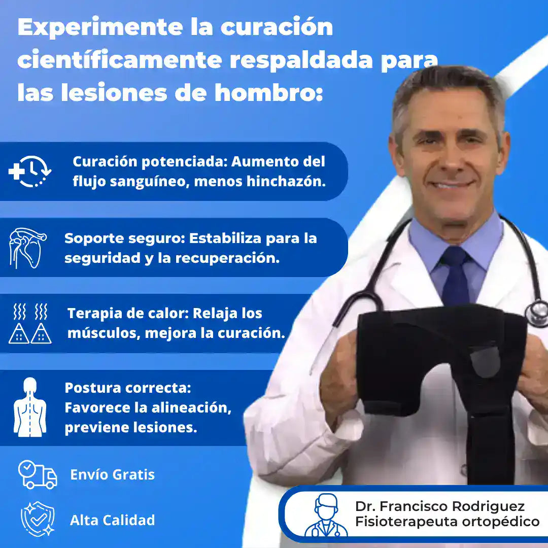 😌 Soporte Ortomédico Multiajustable Para el Hombro + 📖 Guía Profesional de Ejercicios Para el Fortalecimiento