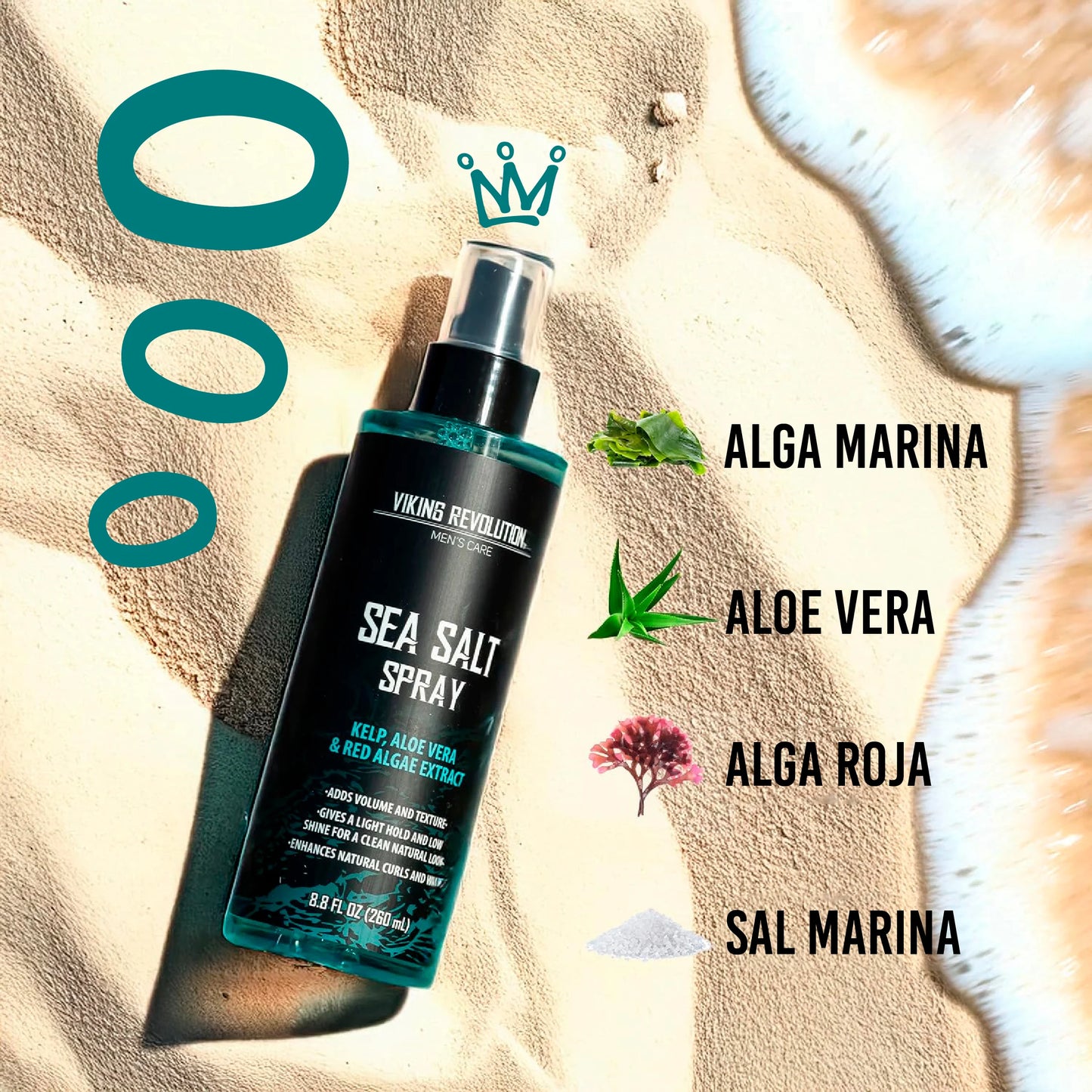 Spray voluminizador con sal marina y aloe vera