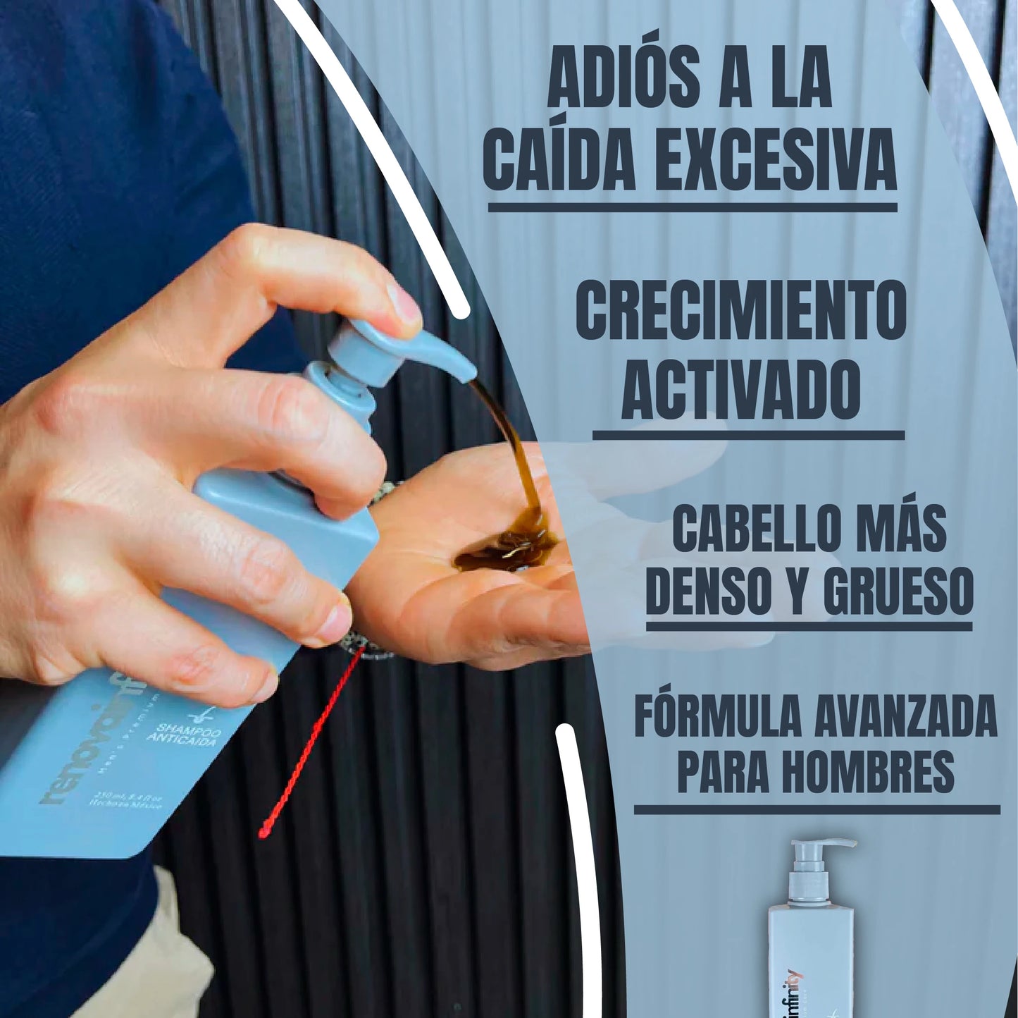 Shampoo anticaída de cabello | biotina + minoxidil + bergamota