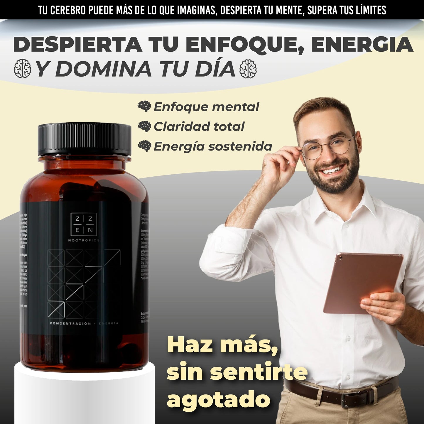 Nootrópico Natural para el enfoque y el rendimiento físico y mental