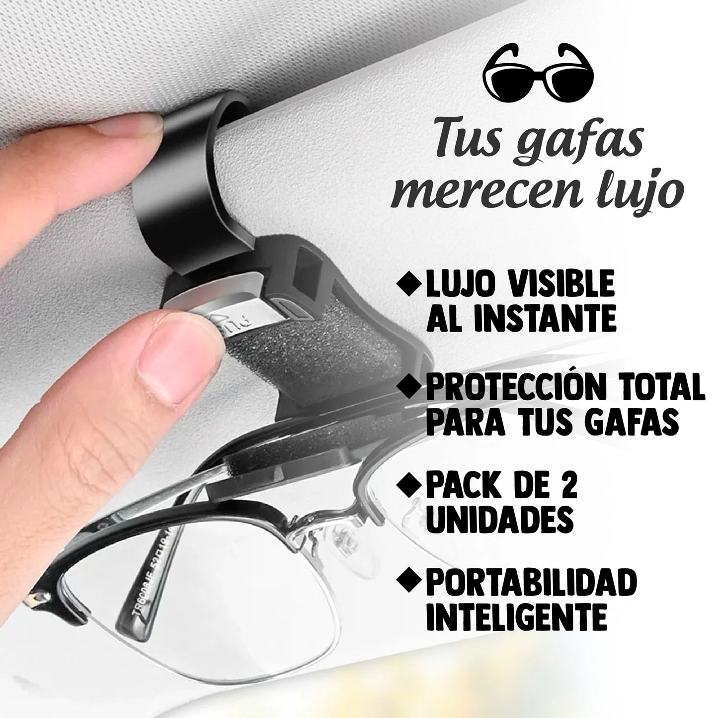 Pack de 2 Soportes lujosos para Gafas en Fibra de Carbono
