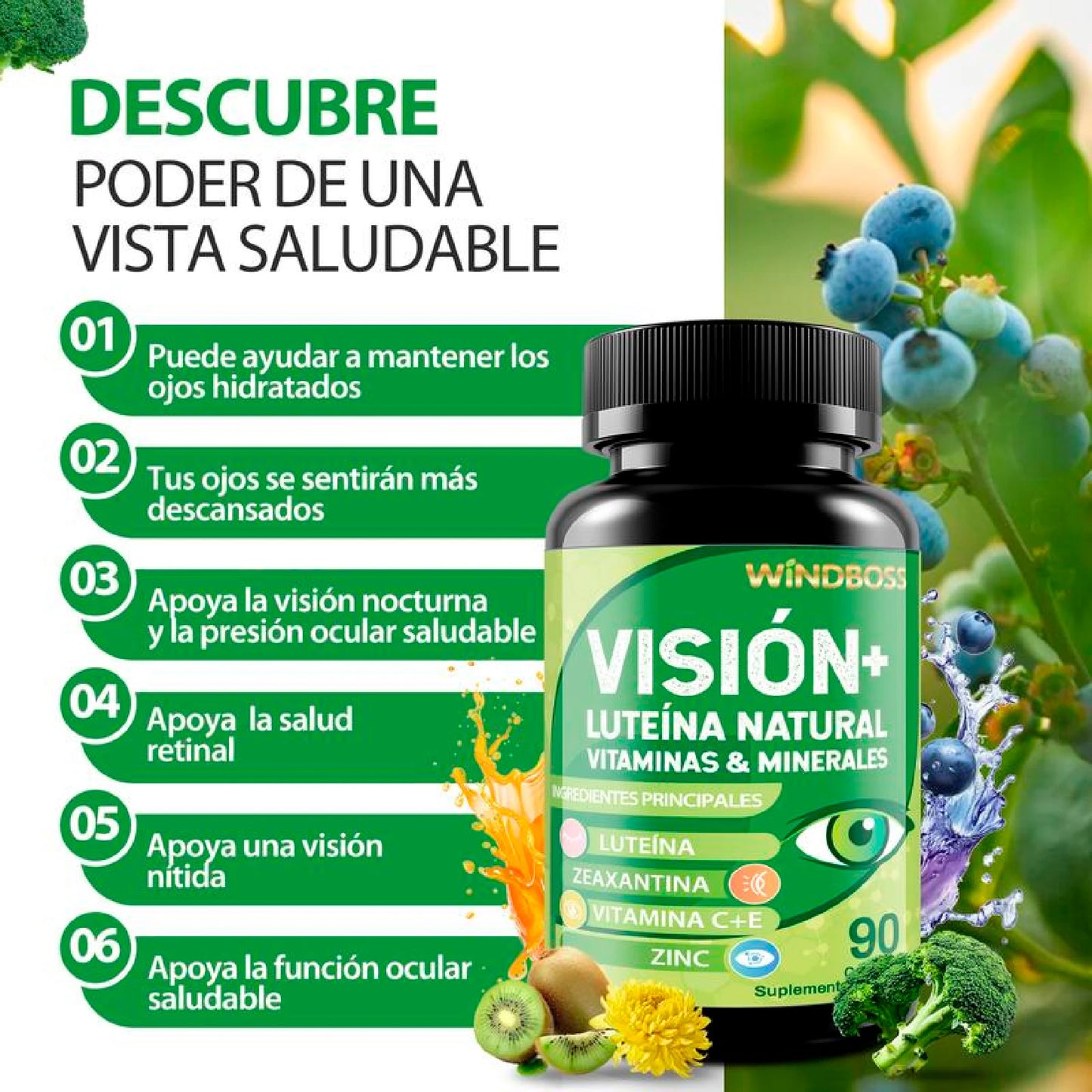 Suplemento natural para mejorar la visión