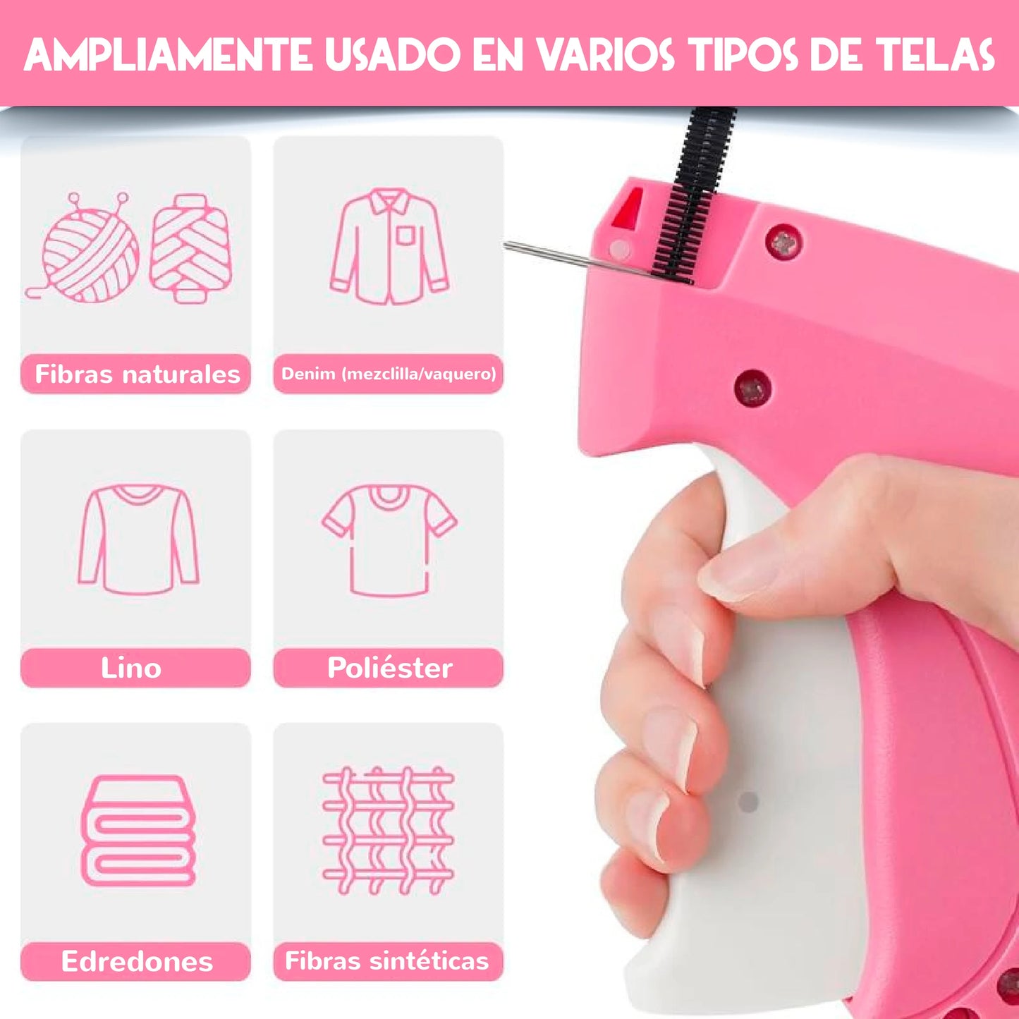Pistola de costura profesional + set de ganchos y agujas