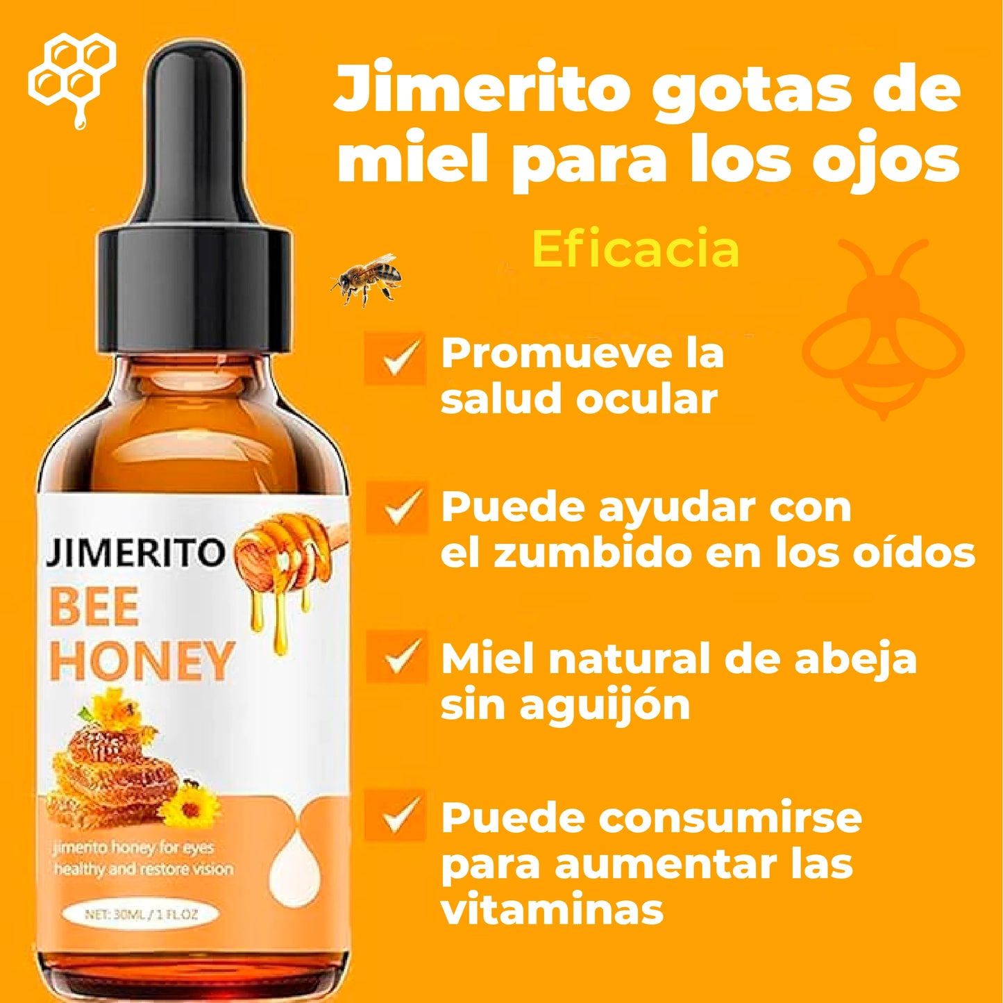 Gotas de Miel de Jimerito para ojos | restaura tu visión