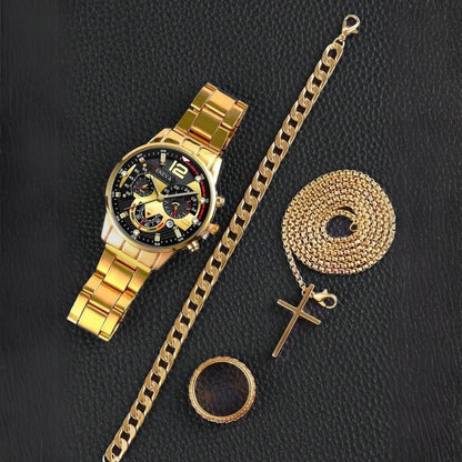 Set de Joyería Oro de Lujo con 4 Piezas