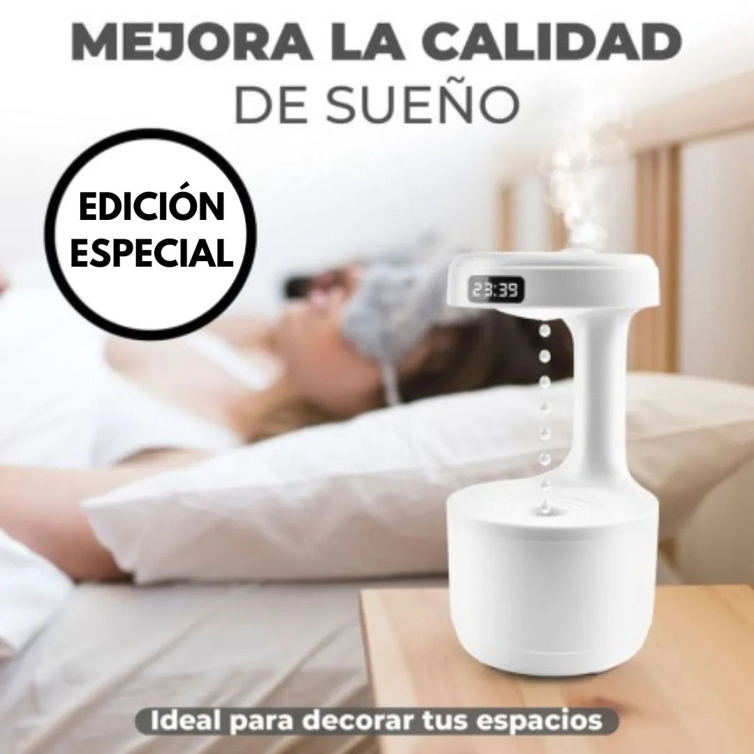 Humidificador Antigravedad con Reloj, Control Remoto y Esencia