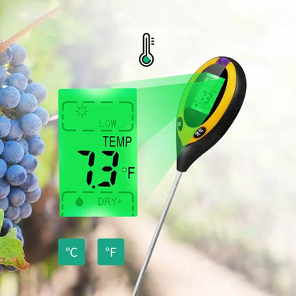 Medidor de Ph, Temperatura y Humedad de Suelos para Plantas