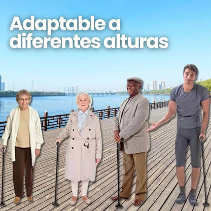 Bastón Ajustable Con Linterna y Alarma de Emergencia Incorporadas🦯🔦