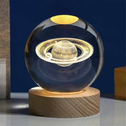 Lampara Esfera LED con Motivos Espaciales de Alta Intensidad