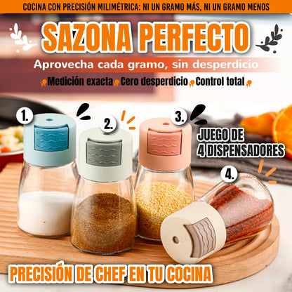 Juego de 4 Dispensadores de Cocina Premium