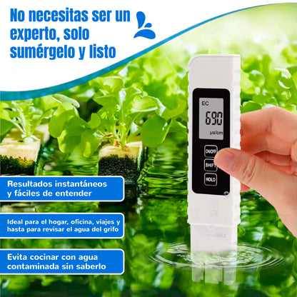 Medidor digital portátil de calidad del agua