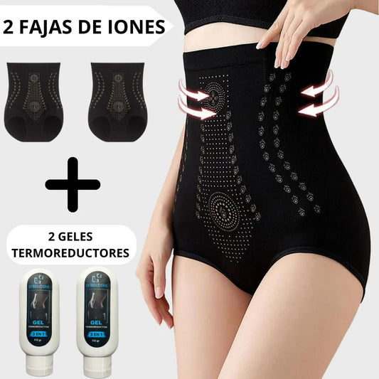 SUPER COMBO:  2 Fajas Ultra Reductoras Con Tecnología de Iones + 2 Geles Termoreductores