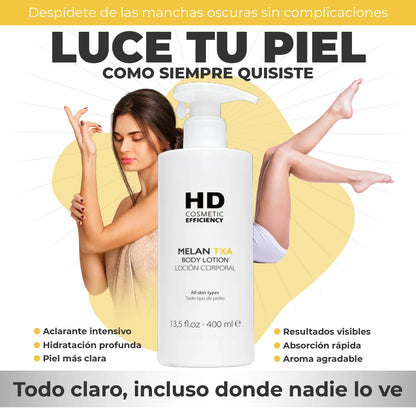 Crema corporal quita manchas y aclara zonas oscuras