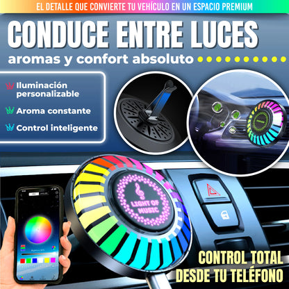 Kit 2 en 1 Luz dinámica y Aromatizador para Autos