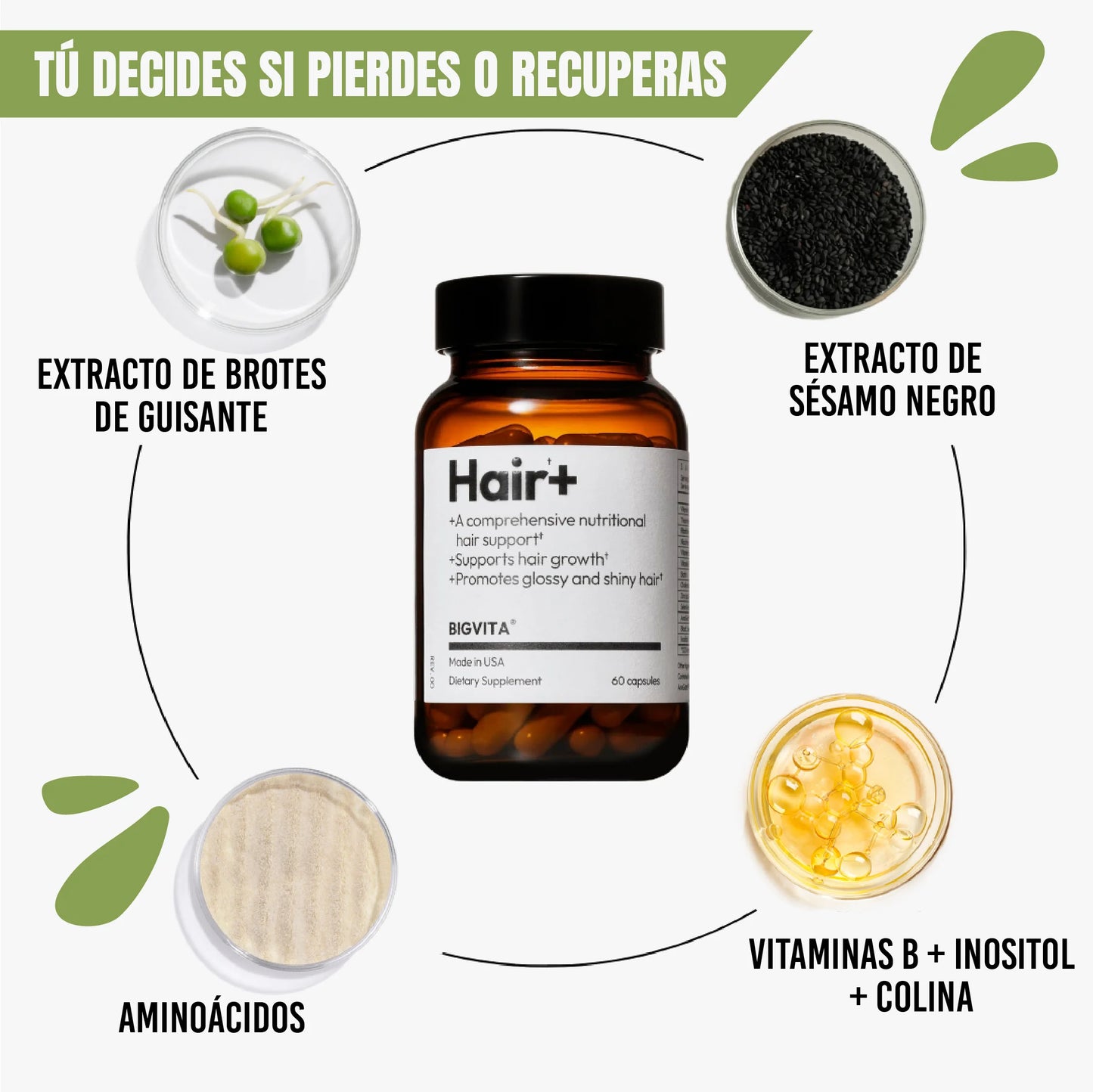 Suplemento Masculino Para Recuperar y Fortalecer el Cabello