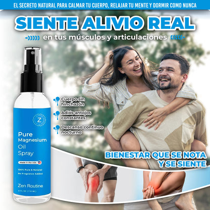 Spray de aceite de magnesio puro para dolores articulares