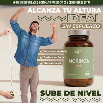 Suplemento natural de moringa para el crecimiento de estatura