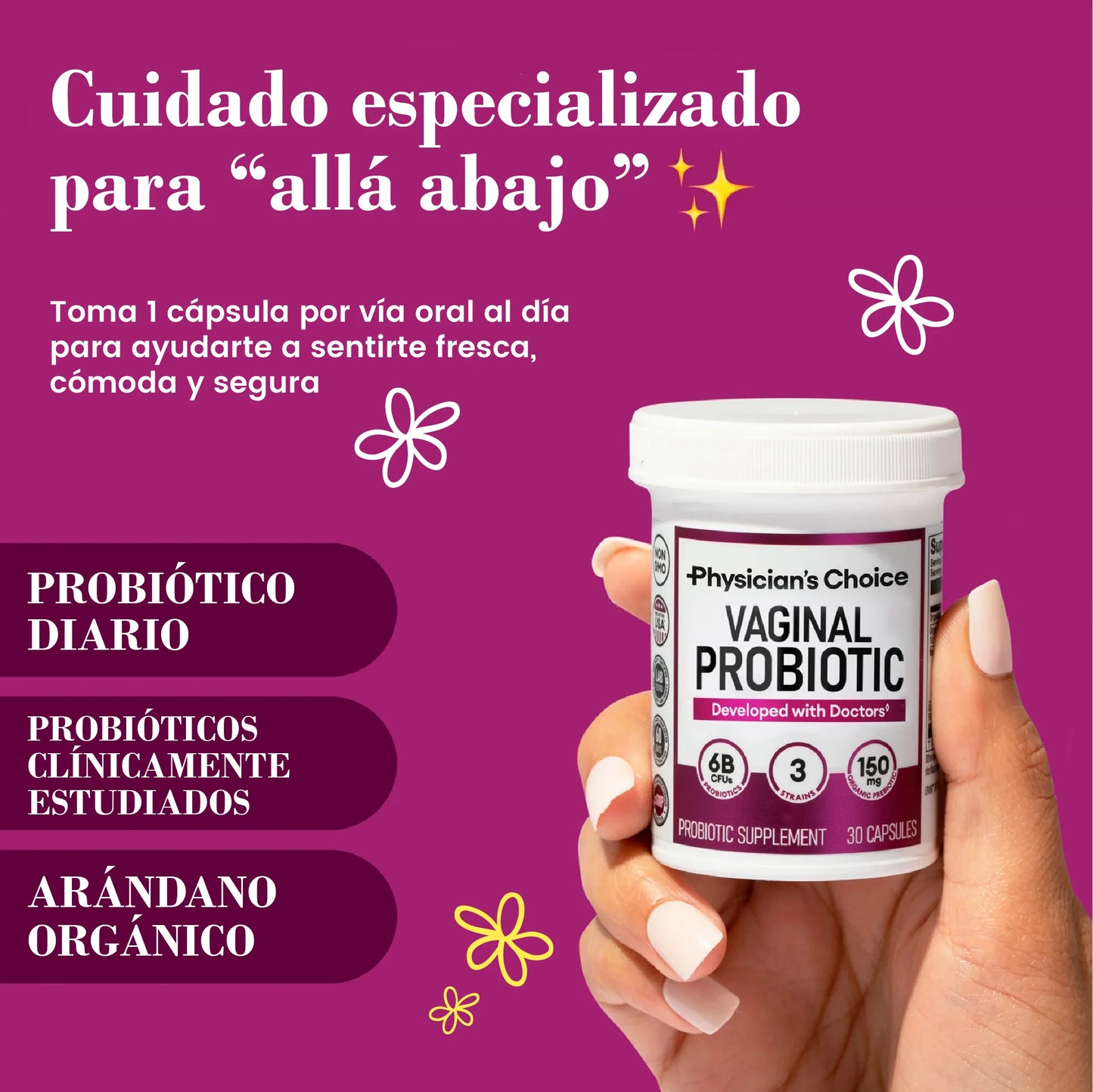 Probiótico vaginal regenerador de Ph
