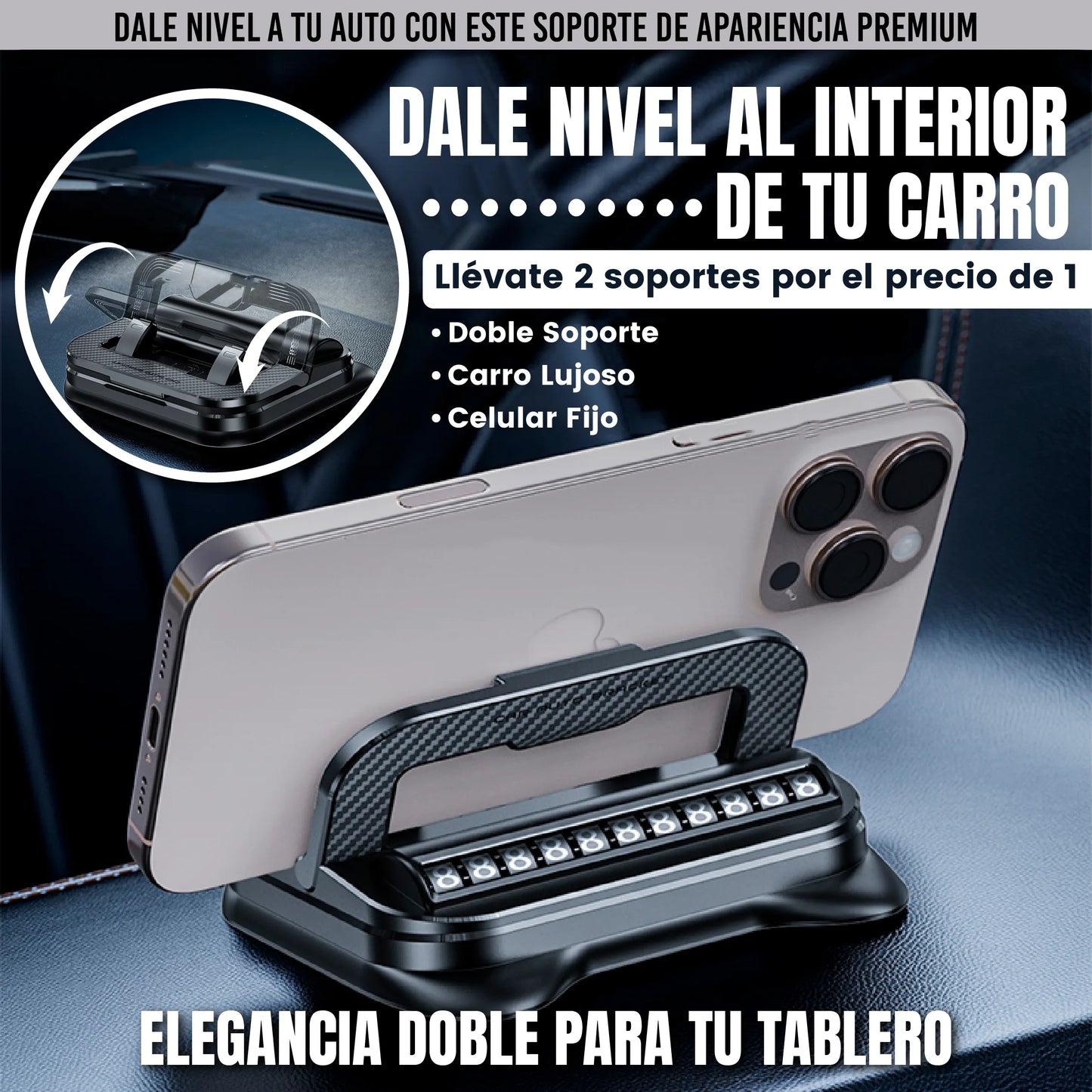 2 soportes inteligentes 360° para teléfonos