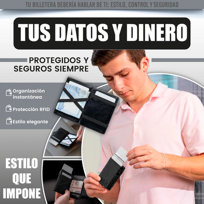 Billetera de Lujo Protección Antirrobo