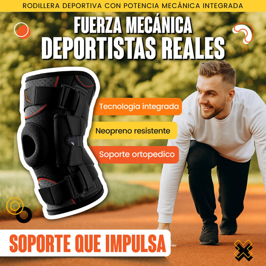 Rodillera deportiva con soporte mecánico